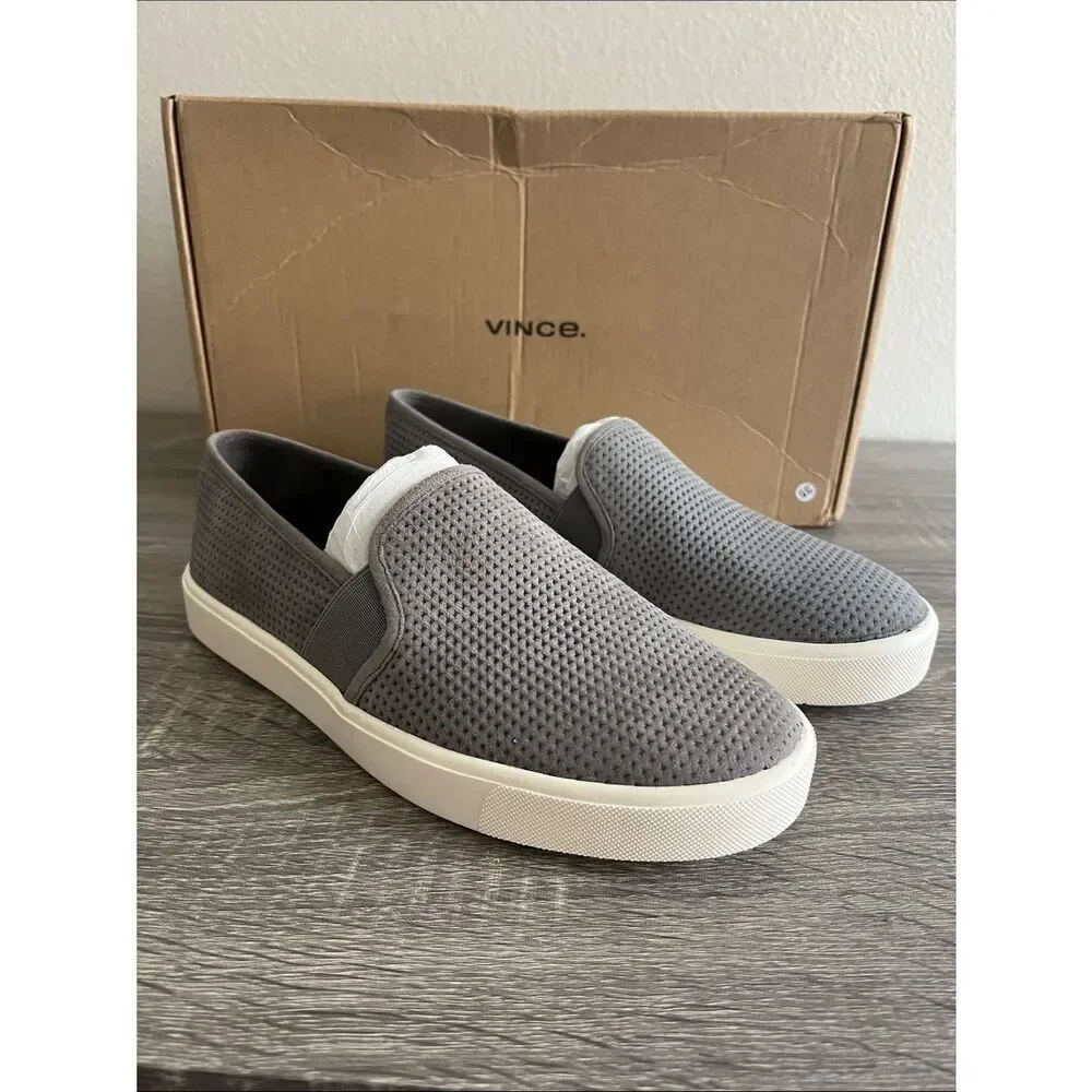 New Women’s Vince Blair Perforated Leather Slip-On Sneakers 7M